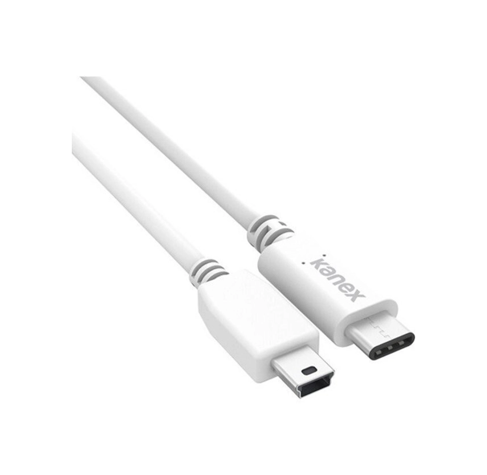 Kanex USB-C to Mini-B USB 2.0 Adapter - 4ft, White 1 Kanex USB-C to Mini-B USB 2.0 Adapter - 4ft, White