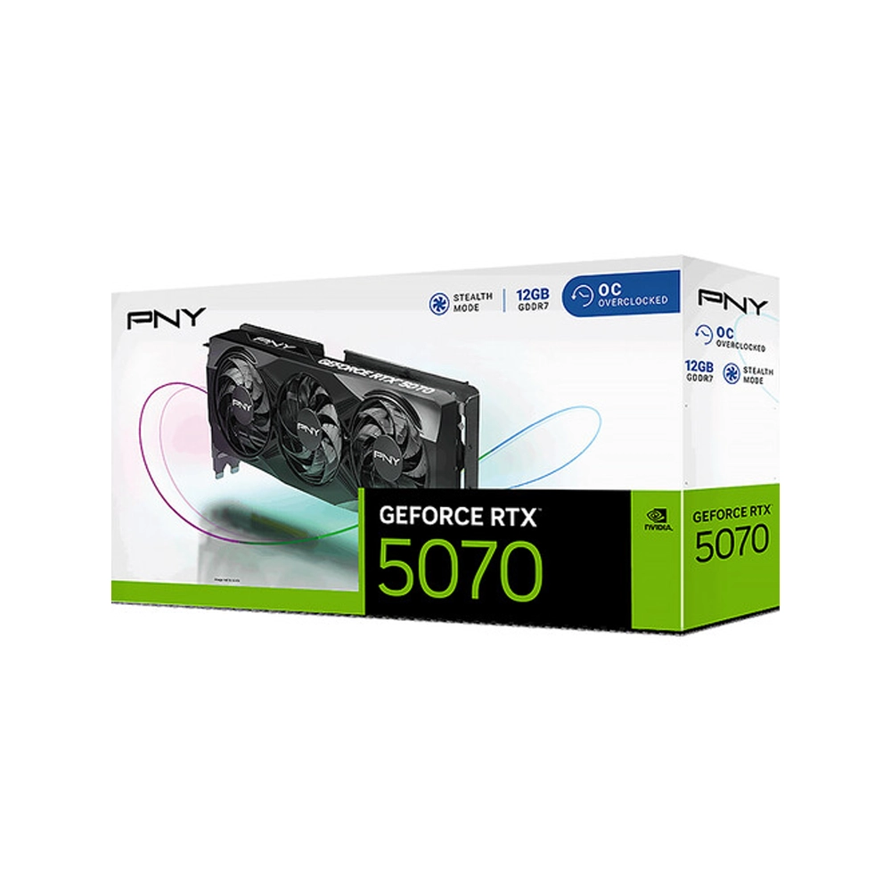 PNY NVIDIA GeForce RTX 5070 OC 12GB GDDR7 Triple Fan Graphics Card 2 PNY NVIDIA GeForce RTX 5070 OC 12GB GDDR7 Triple Fan Graphics Card - Image 2