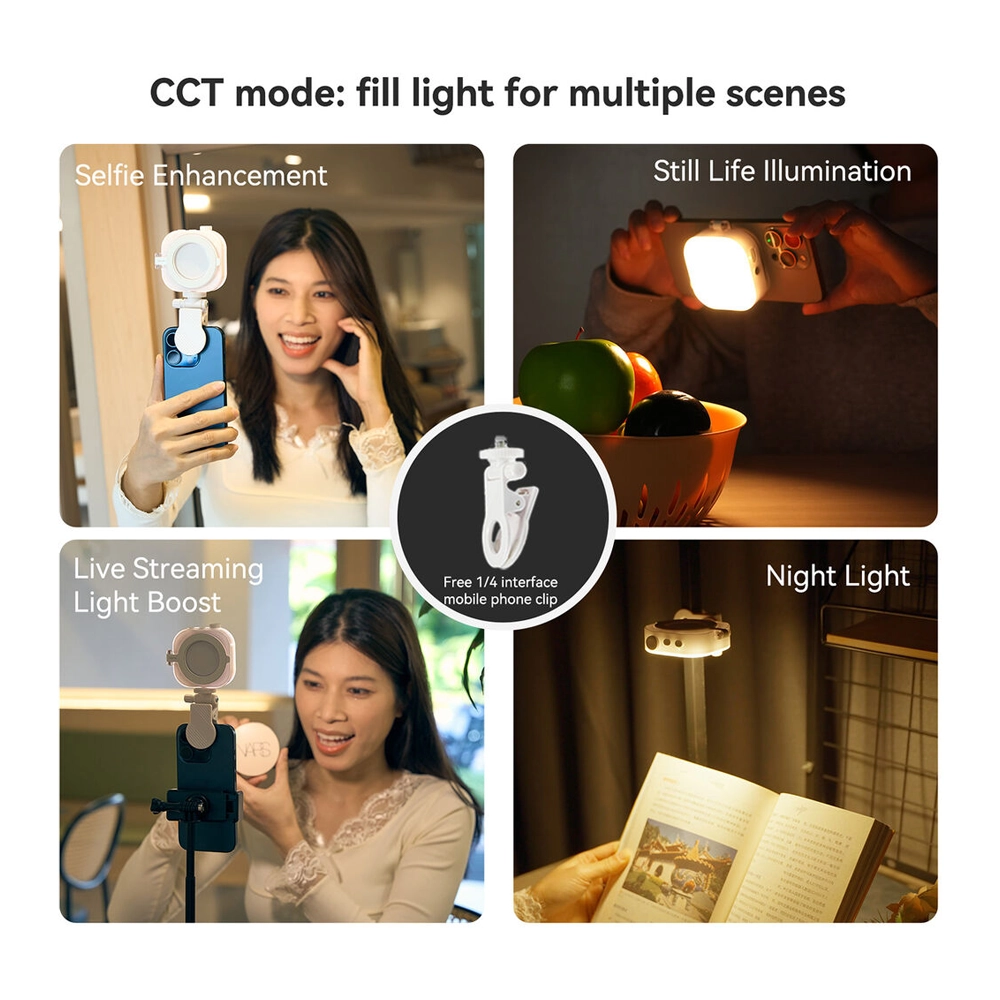 TELESIN Magnetic Ice Cube RGB Light for Magnetic Smartphones 5 TELESIN Magnetic Ice Cube RGB Light for Magnetic Smartphones - Image 5