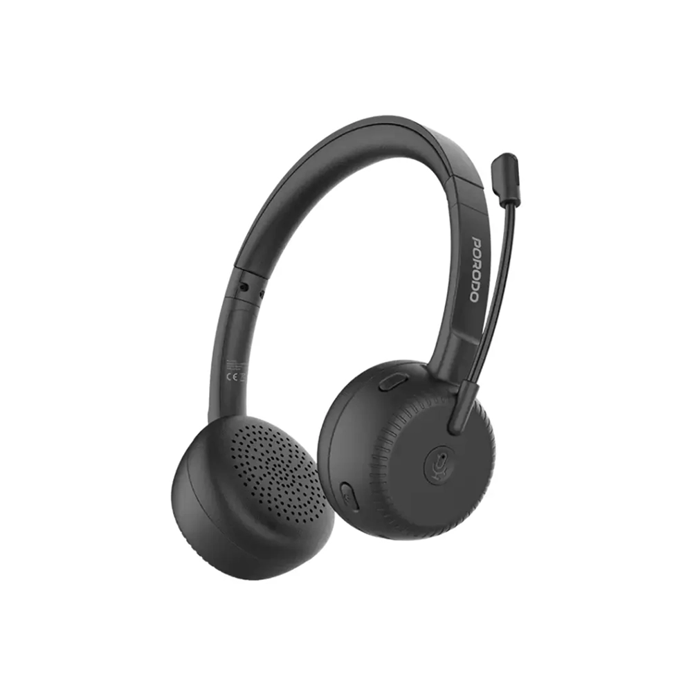 PORODO OFFICE BT WIRELESS HEADSET 20W – Black 1 PORODO OFFICE BT WIRELESS HEADSET 20W – Black