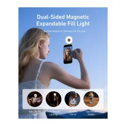 Alternative view of TELESIN Magnetic PhoneCam with Selfie Light Bundle