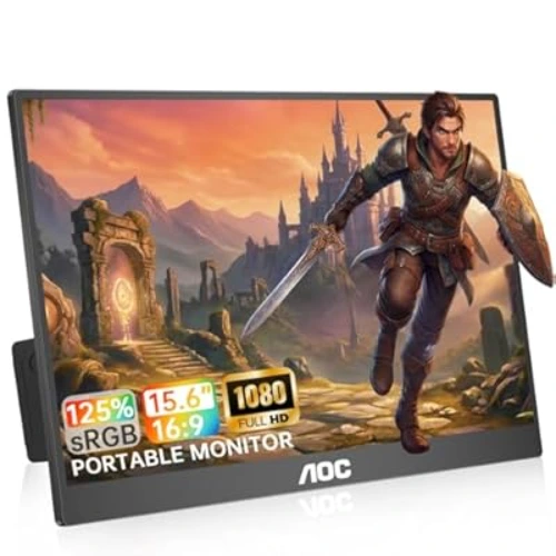 AOC 16T20 15.6″ FHD IPS Portable Monitor, USB‑C 2