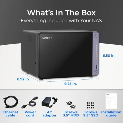 6-Bay NAS 10GbE, ARM Alpine AL524 Quad-core, 4GB DDR4 (Diskless) 3