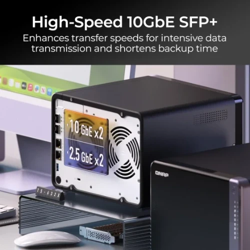 6-Bay NAS 10GbE, ARM Alpine AL524 Quad-core, 4GB DDR4 (Diskless) 4