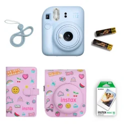 Fujifilm Instax Mini 12 Bundle Pastel Blue – Camera + Film + Case & Accessories