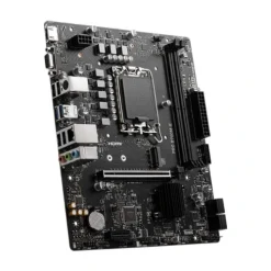 Alternative view of MSI PRO B760M‑E DDR5 Motherboard | Intel LGA1700, DDR5 Memory, PCIe, mATX Business & Productivity Board