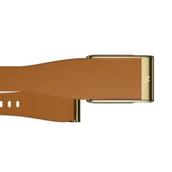 Alternative view of WHOOP MG LeatherLuxe Italian Leather Band Gold Titanium Size L