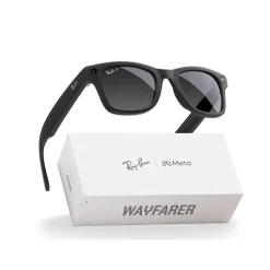 Ray-Ban Meta Gen2 Wayfarer Smart AI Glasses – 12MP Camera, 3K Video, Extended Battery, Shiny Black.