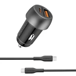 Alternative view of Promate DriveGear 33CC Car Charger 33W | Dual Port Fast Charging, USB-C & USB-A, Compact Design