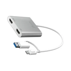 j5create USB‑C & USB to Dual HDMI Adapter – Dual Monitor 4K