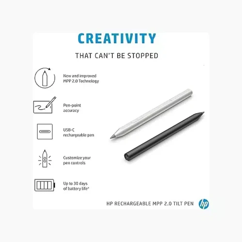 HP Rechargeable Tilt Pen 2.0 MPP Black for Pavilion, Spectre & Envy x360 3 HP Rechargeable Tilt Pen 2.0 MPP Black for Pavilion, Spectre & Envy x360 - Image 3