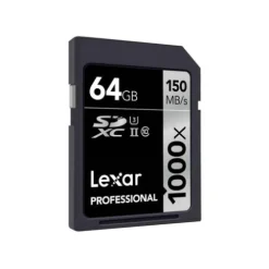 Lexar Professional 1000x SD Card 64GB 2‑Pack | UHS‑II High-Speed Memory Card, 150MB/s, Dual Pack
