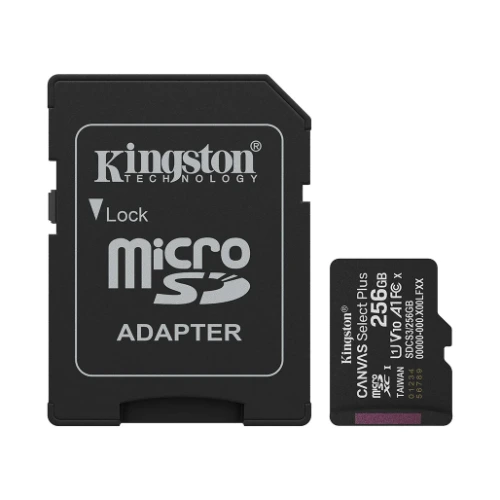 Kingston 256GB MicroSD Card 100MB/s – Canvas Select Plus 1 Kingston 256GB MicroSD Card 100MB/s – Canvas Select Plus