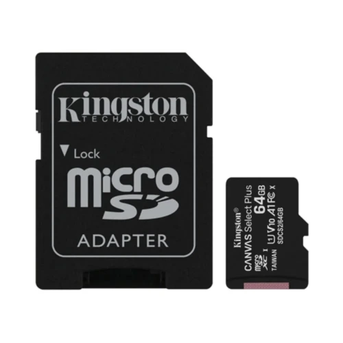 Kingston 64GB microSD Card 100MB/s Class 10 UHS‑I 1 Kingston 64GB microSD Card 100MB/s Class 10 UHS‑I