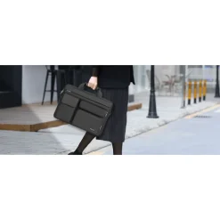 Alternative view of Mosiso 15 Inch Laptop Shoulder Bag – Polyester Protective Case Black