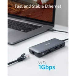 Alternative view of Anker PowerExpand 8‑in‑1 USB‑C Hub | HDMI, USB 3.0, SD/microSD, Ethernet, PD Charging Multiport Adapter