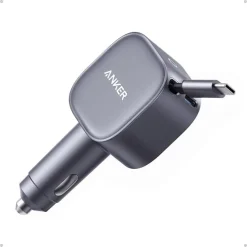 Powerology VoltMax 130W Pro Fast Car Charger with Retractable Cable