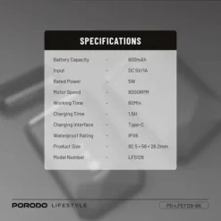 Alternative view of Porodo Lifestyle Dual-Blade Pocket Shaver
