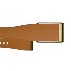 Alternative view of WHOOP 5.0 LEATHERLUXE Genuine Italian Leather Camel | Gold, Size S, 14mm
