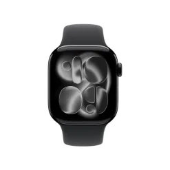 Apple Watch Series 11 [GPS 42mm]  Jet Black Aluminum Case with Black Sport Band - S/M.