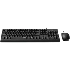 Rapoo X130Pro Wired Optical Mouse & Keyboard Combo (Arabic/English, Black)