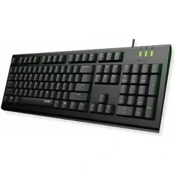 Alternative view of Rapoo NK1900 Wired USB Keyboard (Arabic/English, Spill-Resistant, Black)