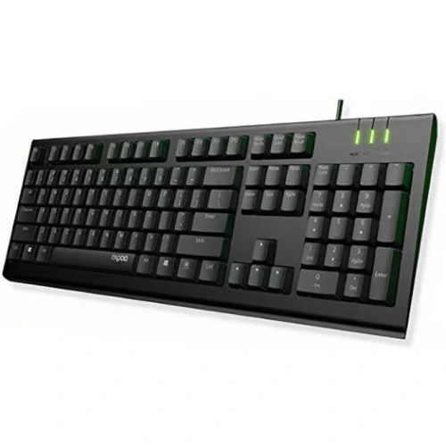 Rapoo NK1900 Wired USB Keyboard (Arabic/English, Spill-Resistant, Black) 2 Rapoo NK1900 Wired USB Keyboard (Arabic/English, Spill-Resistant, Black) - Image 2