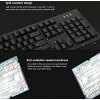 Rapoo NK1900 Wired USB Keyboard (Arabic/English, Spill-Resistant, Black) 5 12387 3