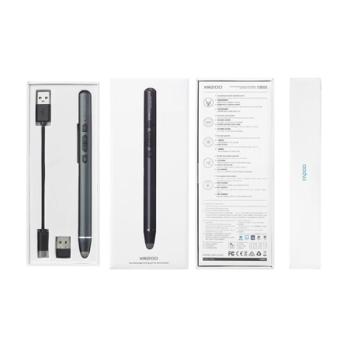 Rapoo XR200 Wireless Laser Presenter with Touchable Pen (Rechargeable, Black) 3 Rapoo XR200 Wireless Laser Presenter with Touchable Pen (Rechargeable, Black) - Image 3