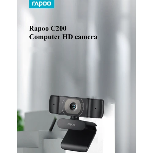 Rapoo C200 720P HD USB Computer Camera with Built-in Microphone (Black) 2 Rapoo C200 720P HD USB Computer Camera with Built-in Microphone (Black) - Image 2