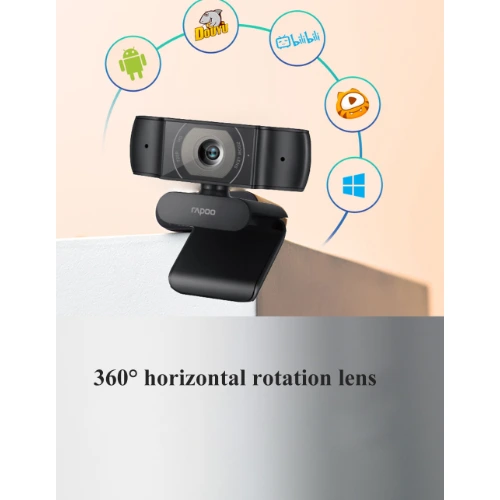 Rapoo C200 720P HD USB Computer Camera with Built-in Microphone (Black) 5 Rapoo C200 720P HD USB Computer Camera with Built-in Microphone (Black) - Image 5