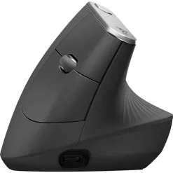 Logitech MX Vertical Advanced Ergonomic Wireless Mouse (Bluetooth/USB, Rechargeable, Graphite)