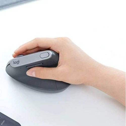 Logitech MX Vertical Advanced Ergonomic Wireless Mouse (Bluetooth/USB, Rechargeable, Graphite) 3 Logitech MX Vertical Advanced Ergonomic Wireless Mouse (Bluetooth/USB, Rechargeable, Graphite) - Image 3