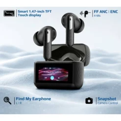 Alternative view of Promate Arix ANC True Wireless Earbud Smart Touch
Display, Quad-Mic ENC