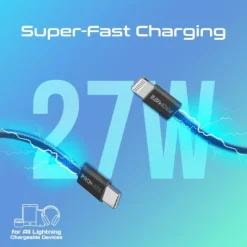 Alternative view of Promate 27W Super-Fast USB-C to Lightning Cable
