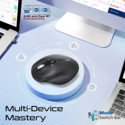 Alternative view of Promate Tri-Connect Wireless Mouse with
Rechargeable Battery, 2.4G