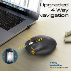 Promate Tri-Connect Wireless Mouse with
Rechargeable Battery, 2.4G