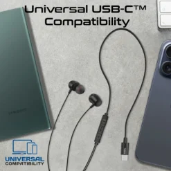 Promate Ergonomic In-Ear USB-C Wired ENC Stereo
Earphones