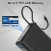 Promate 35W SuperSpeed Power Bank with Built-in
USB-C Cable & TFT Screen 6 titan 35w white 6