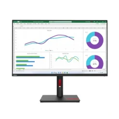 Alternative view of Lenovo, 31.5", ThinkVision T32h  Monitor, Flat, Raven Black, IPS Technology, 4ms Response Time, Resolution:2560x1440, 60Hz, Contrast Ratio:1000:1, VESA mount 100x 100mm, Tilt| Swivel| Pivot| Height Adjust Stand,  Eyesafe®® Display 2.0, TÜV Low Blue Light, 1 Audio Out , 1 HDMI, 1 Display Port, 4 USB, 1 USB:C, Ethernet, 3 Year Warranty