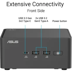 ASUS NUC 15 PRO, RNUC15CRKI300002, Core 3 100U 15W, Intel UHD graphics, no RAM, no Storage, Intel Wi-Fi 7 BE202, USB Total - 7, 4 USB Type-A, 3 USB Type-C (1x USB3.2 + 2x TB4), 2x HDMI 2.1, Support Displays - 4x 4K, no OS, EU Cord, Kit (L6), Slim,