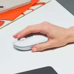 Alternative view of Logitech Wireless POP Wireless Mouse with Customizable Emoji (Off-White)