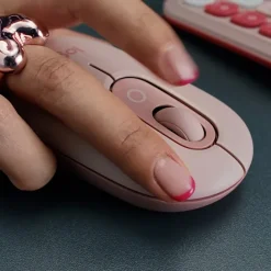 Alternative view of Logitech Wireless POP Wireless Mouse with Customizable Emoji (Rose)