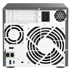 Qnap, Highly-reliable ZFS-based storage TVS-h474-PT-8G 4-bay QuTS hero NAS, Intel Pentium Gold G7400, up to 3.7GHz, 8GB, 2 x M.2 2280 PCIe 3.0 x2 Slots, 2 x 2.5GbE Ports, USB-C 3.2 Gen 2 | USB-A 3.2 Gen 2, 1 x HDMI 1.4b (4096 x 2160 at 30 Hz), 1 x PCIe 4.0 x16 | 1 x PCIe 3.0 x2