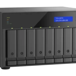 Alternative view of Qnap, 8-bay QuTS hero NAS, Intel Core i7 12-core (8 Performance cores + 4 Efficient cores) /20-thread, 32GB SO-DIMM DDR4(max.64GB), 8 x 2.5"/3.5" SATA HDD/SSD, 2 x 2.5GbE, 2x M.2 PCIe Gen4 x4 slots, 1 x Type-C USB 3.2 Gen 2 10Gbps, 2 x Type-A USB 3.2 Gen 2 10Gbps, PCIe Gen4 slots, HDMI 1.4b, 350W PSU